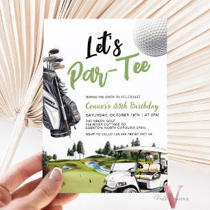 Invitación Fiesta de cumpleaños del ParTee Neutral Golf