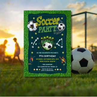 Invitación Fiesta de cumpleaños del partido All Star Football