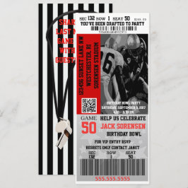 Invitación Fiesta de cumpleaños del partido de fútbol temátic