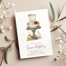 Fiesta de cumpleaños del pastel de capa de otoño