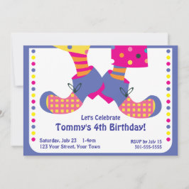 Invitación Fiesta de cumpleaños del payaso de circo