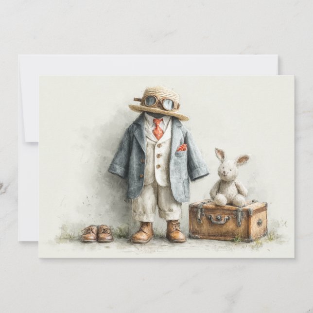 Invitación Fiesta de cumpleaños del pequeño explorador 1 (Anverso)