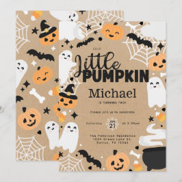 Invitación Fiesta de cumpleaños del pequeño fantasma de calab
