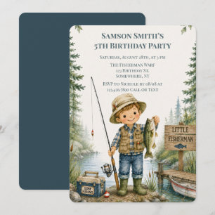 Invitación Fiesta de Cumpleaños del Pequeño Pescador