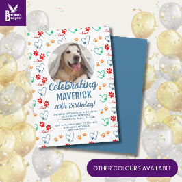 Invitación Fiesta de cumpleaños del perro personalizable
