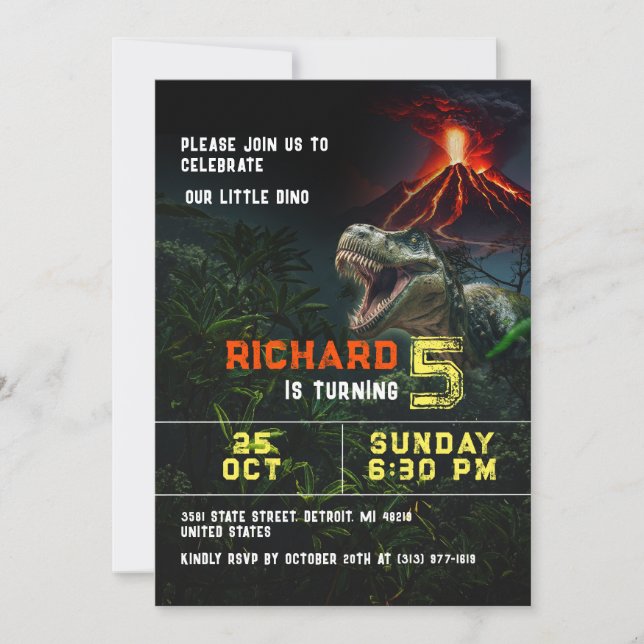 Invitación Fiesta de cumpleaños del Personalizable de los niñ (Anverso)