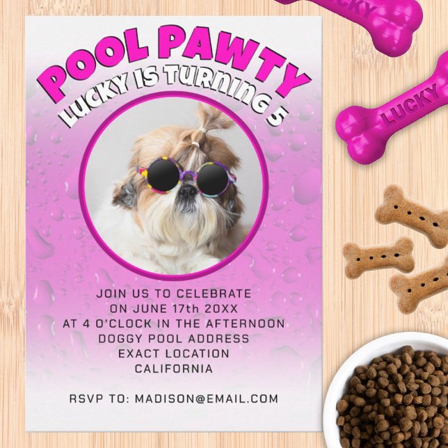 Invitación Fiesta de cumpleaños del personalizado del cachorr (Subido por el creador)