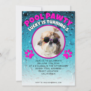 Invitación Fiesta de cumpleaños del personalizado del cachorr