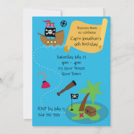 Invitación Fiesta de cumpleaños del Pirata infantil