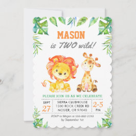 Invitación Fiesta de cumpleaños del primer niño Safari Jungle