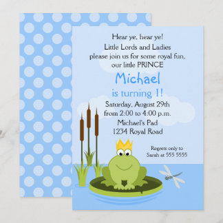 Invitación Fiesta de cumpleaños del príncipe de la rana