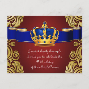 Invitación Fiesta de cumpleaños del príncipe heredero real