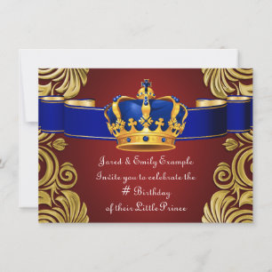 Invitación Fiesta de cumpleaños del príncipe heredero real