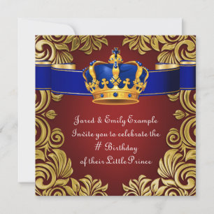 Invitación Fiesta de cumpleaños del príncipe heredero real
