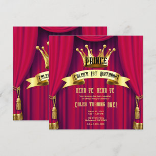Invitación Fiesta de Cumpleaños del Príncipe Heredero Real Ro
