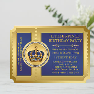 Invitación Fiesta de cumpleaños del príncipe real