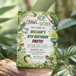 Invitación Fiesta de Cumpleaños del Reptile