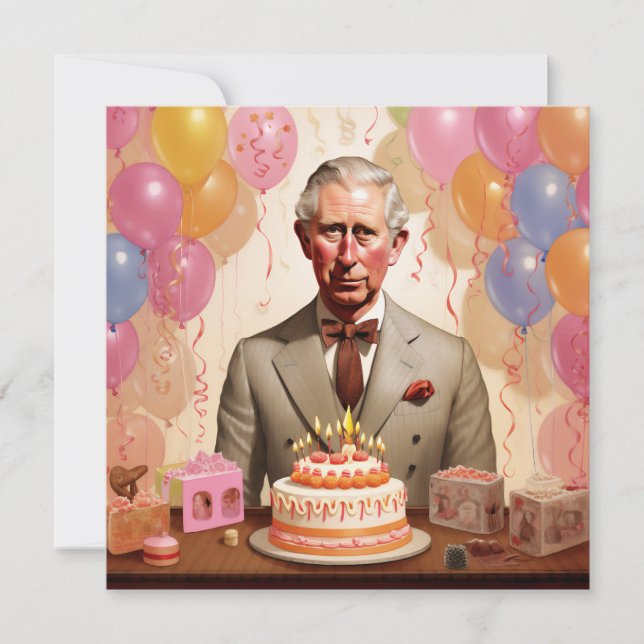 Invitación Fiesta de cumpleaños del Rey Carlos III (Anverso)