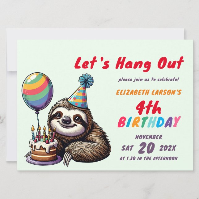 Invitación Fiesta de cumpleaños del tema de la eslora infanti (Anverso)