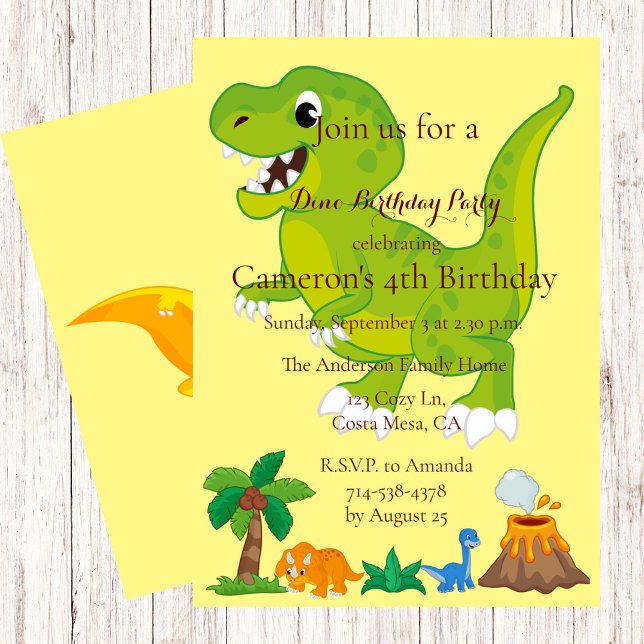 Invitación Fiesta de cumpleaños del tema de los dinosaurios i (Subido por el creador)