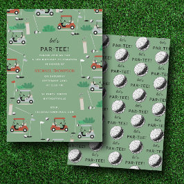 Invitación Fiesta de cumpleaños del tema del golf Let's Par-T