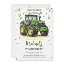 Fiesta de cumpleaños del tema del Tractor Verde