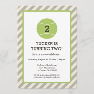 Invitación Fiesta de cumpleaños del tenis