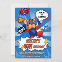 Fiesta de cumpleaños del Tigre Superhéroe