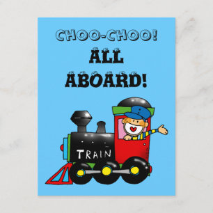 Invitación fiesta de cumpleaños del tren del choo del choo