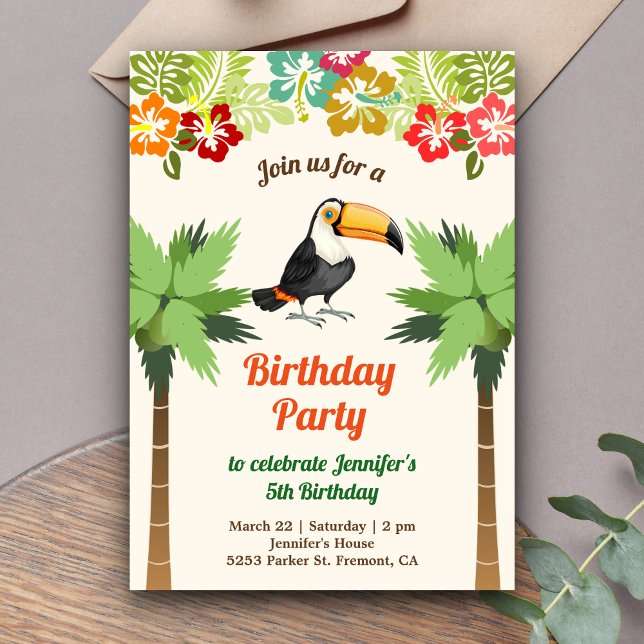 Invitación Fiesta de Cumpleaños del Tucán Tropical (Subido por el creador)