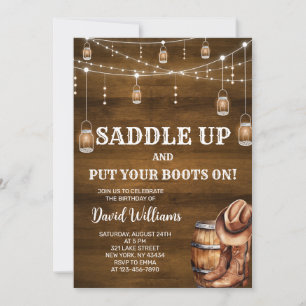 Invitación Fiesta de Cumpleaños del Vaquero Occidental