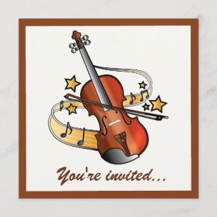 Invitación Fiesta de cumpleaños del violín