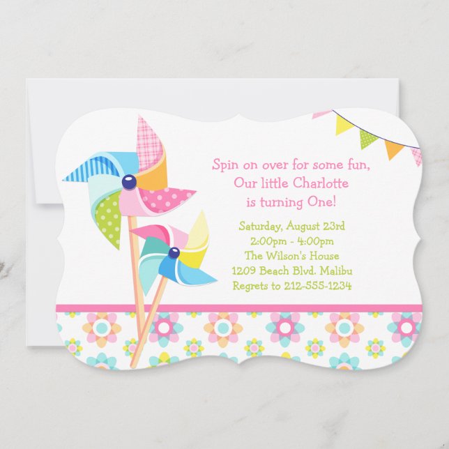 Invitación Fiesta de cumpleaños del volante (Anverso)