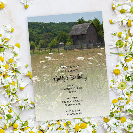 Invitación Fiesta de cumpleaños del Weathern Barn Country