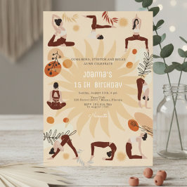 Invitación Fiesta de cumpleaños del yoga