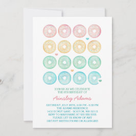 Invitación Fiesta de cumpleaños deliciosa de los anillos de