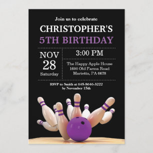 Invitación Fiesta de cumpleaños Día de juerga morada