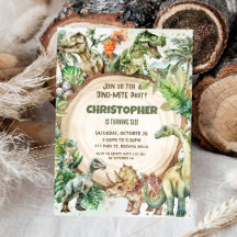 Fiesta de cumpleaños Dino-mite de los dinosaurios