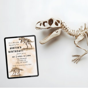Invitación Fiesta de cumpleaños Dino-Mite Dig