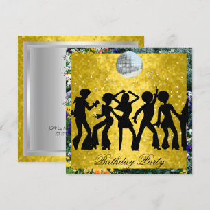 Invitación Fiesta de Cumpleaños Disco 70's Retro 2
