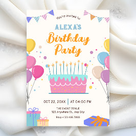 Invitación Fiesta de cumpleaños divertida