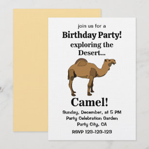 Invitación Fiesta de cumpleaños divertida con animal del desi