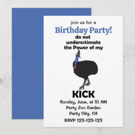 Invitación Fiesta de Cumpleaños Divertida con Poder de Patada