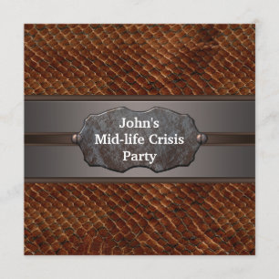 Invitación Fiesta de cumpleaños divertida para hombres en cri