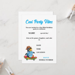 Invitación Fiesta de cumpleaños divertida para niños