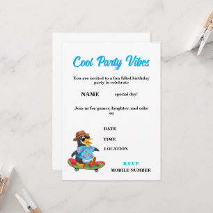 Invitación Fiesta de cumpleaños divertida para niños