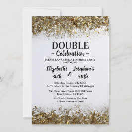 Invitación Fiesta de cumpleaños doble conjunta para adultos |