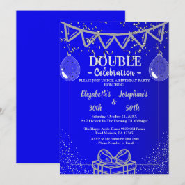Invitación Fiesta de cumpleaños doble conjunta para adultos |