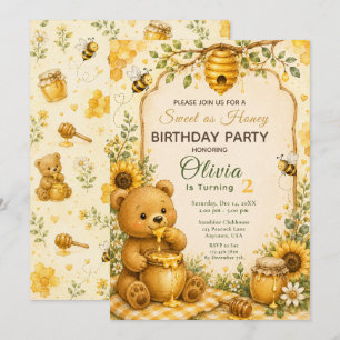 Invitación Fiesta de cumpleaños Dulce como la Miel