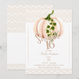 Invitación Fiesta de Cumpleaños Dulces 16 de Otoño con Calaba